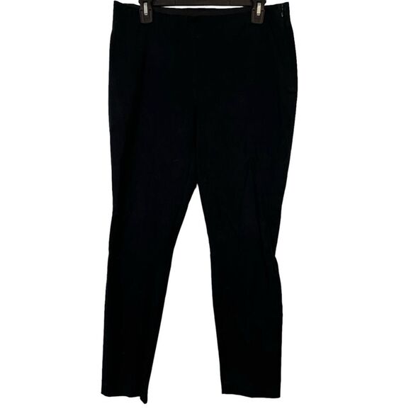 CABI 5174 PENCIL Trouser Black Side Zip Skinny Slim Leg Stretch Cotton Pants 10 - Picture 1 of 15